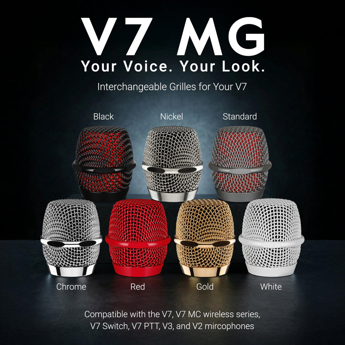 sE Electronics V7 MG WHITE Replacement Mic Grille