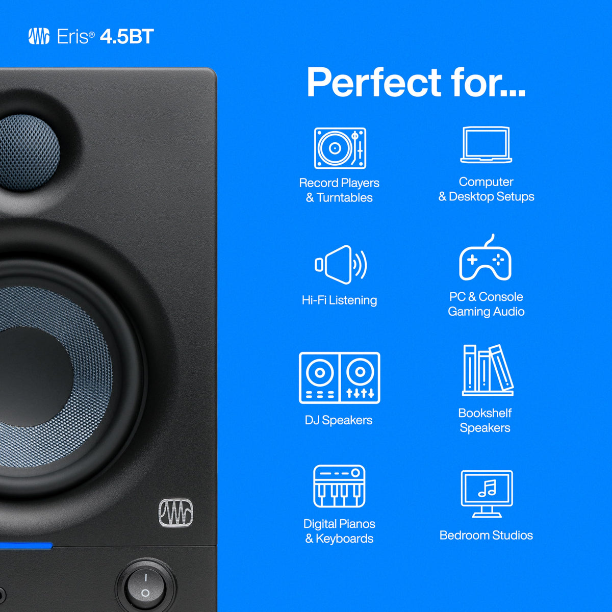 PreSonus ERIS-4-5BT 4.5" Bluetooth Studio Monitors