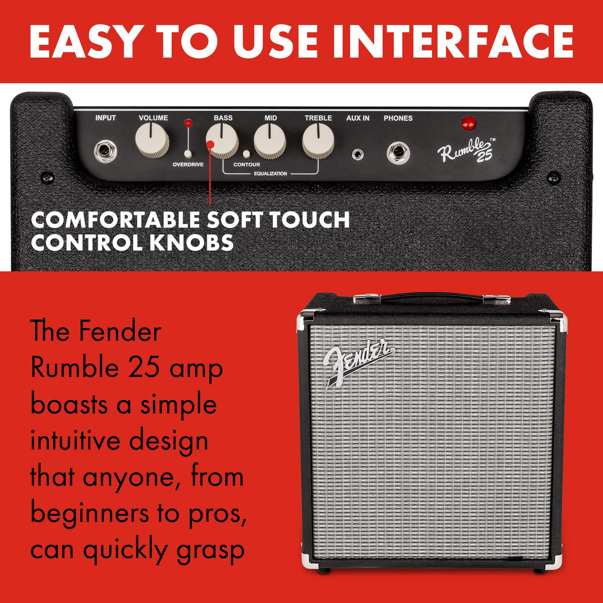 Fender Rumble 25 V3 120 8" Bass Combo Amplifier