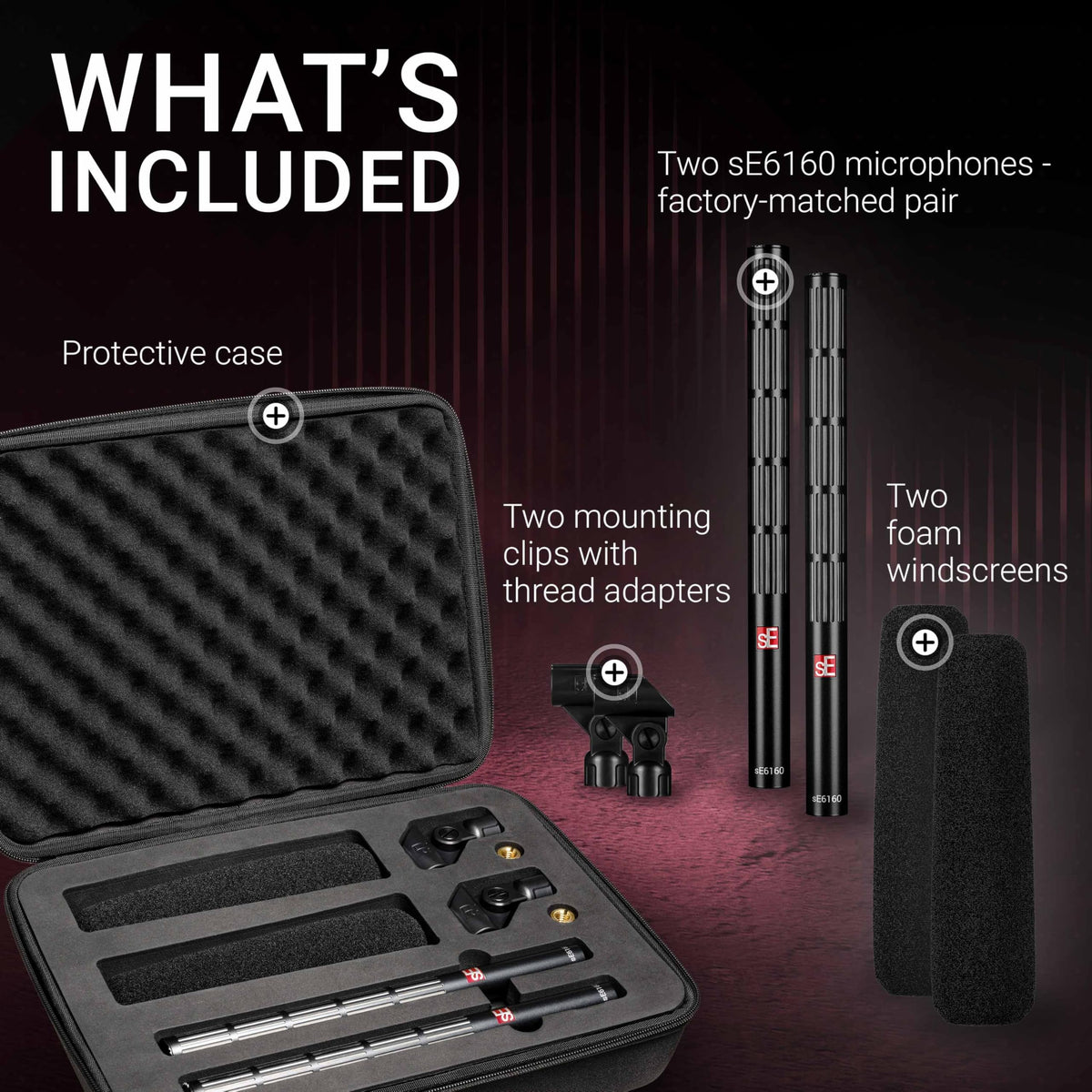 sE Electronics sE6160(P) Matched Pair Shotgun Microphones