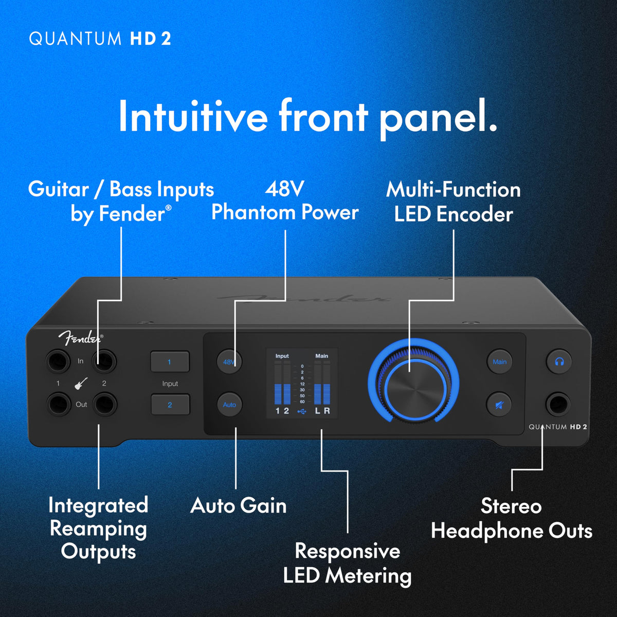 Fender QUANTUM HD2 20x24 USB-C Audio Interface