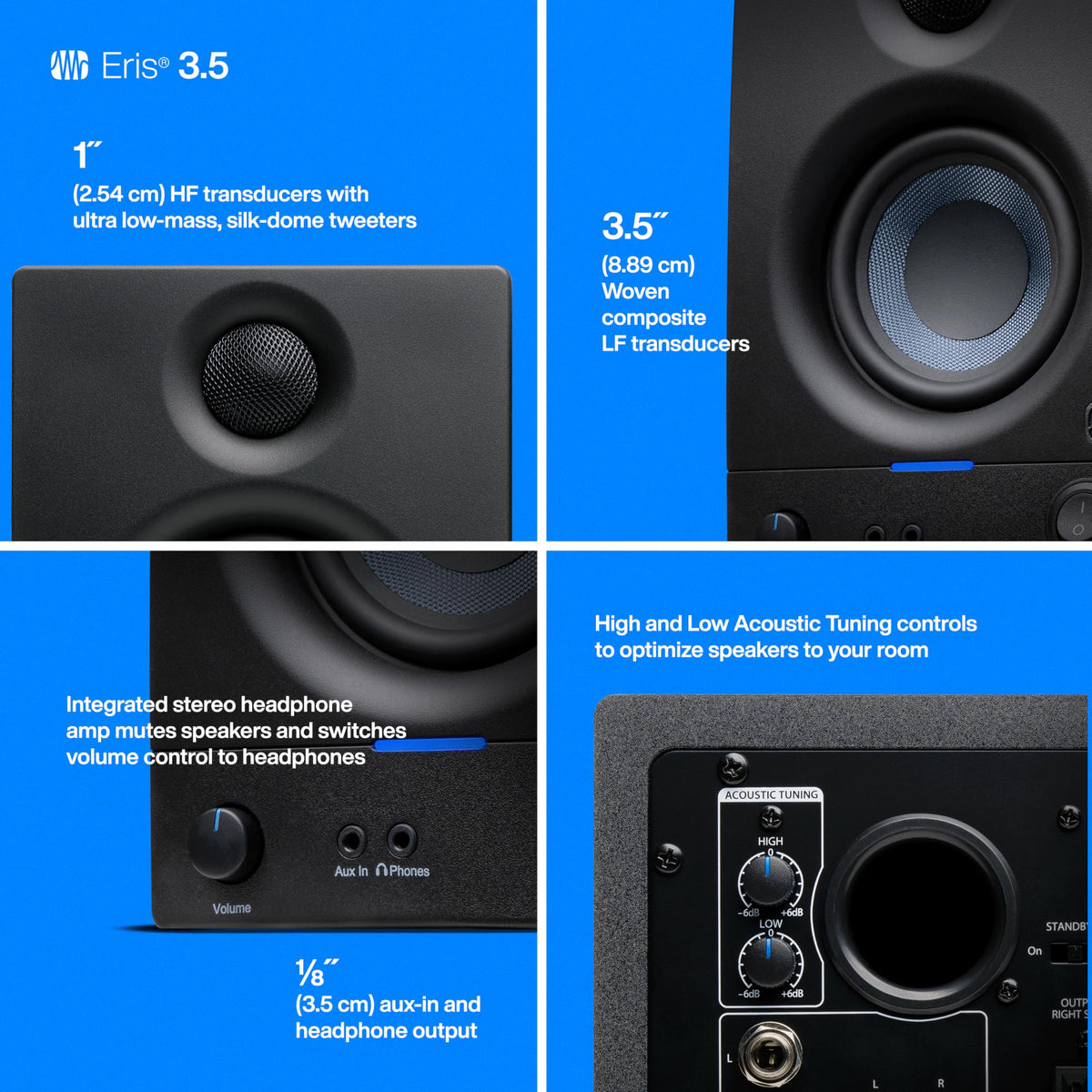 PreSonus ERIS-3-5 3.5" Powered Studio Monitors