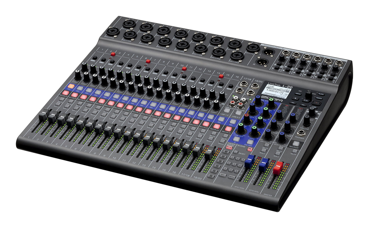 Zoom ZL20 LiveTrak L-20 20-Input Digital Mixer Recorder