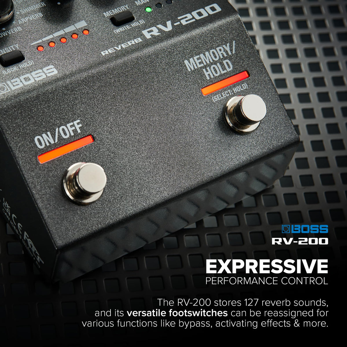 BOSS RV-200 Reverb Effects Pedal