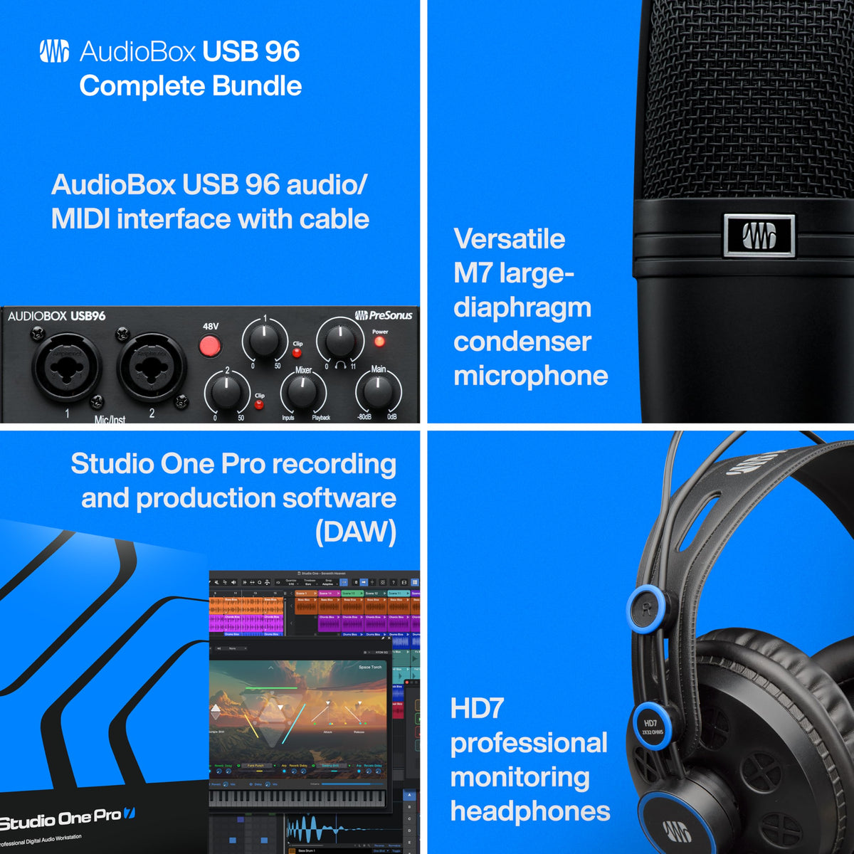 PreSonus AudioBox USB 96 Complete Recording Bundle