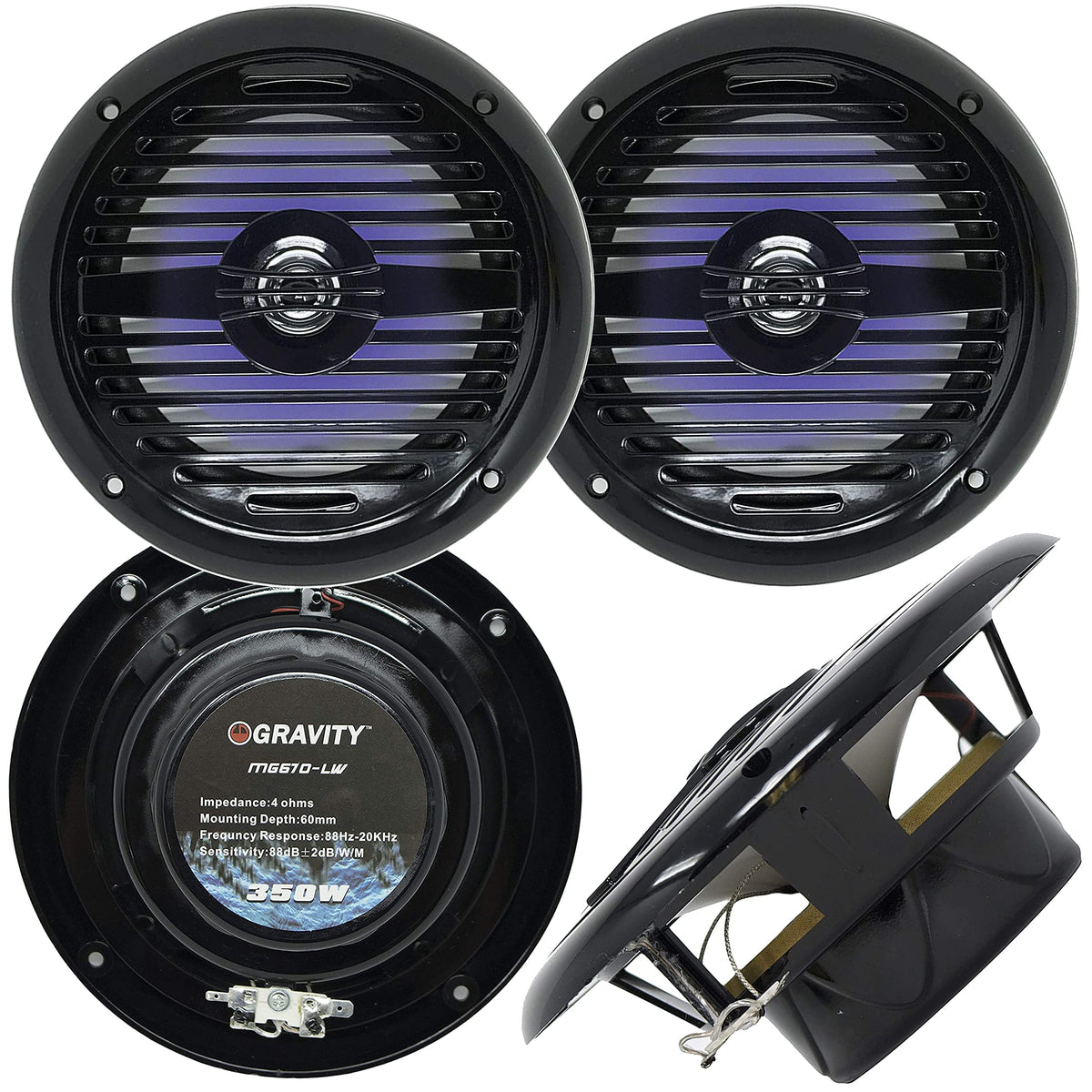 Gravity MG670-LW 6.5" 2-Way Marine Speakers