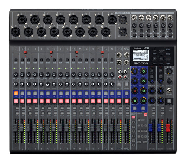 Zoom ZL20 LiveTrak L-20 20-Input Digital Mixer Recorder