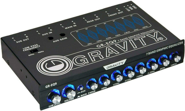 Gravity GR-EQ9 7-Band 1/2 DIN Car Audio Equalizer