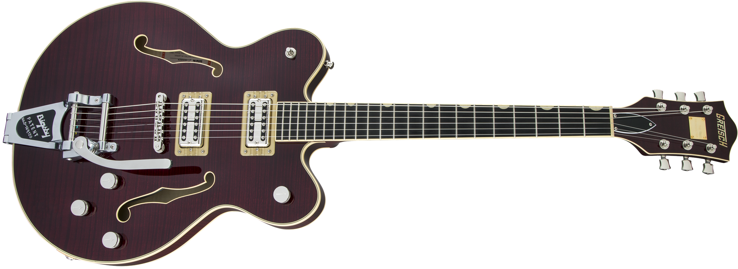Gretsch G6609TFM Players Edition Broadkaster Center Block Electric Guitar - Dark Cherry Flame