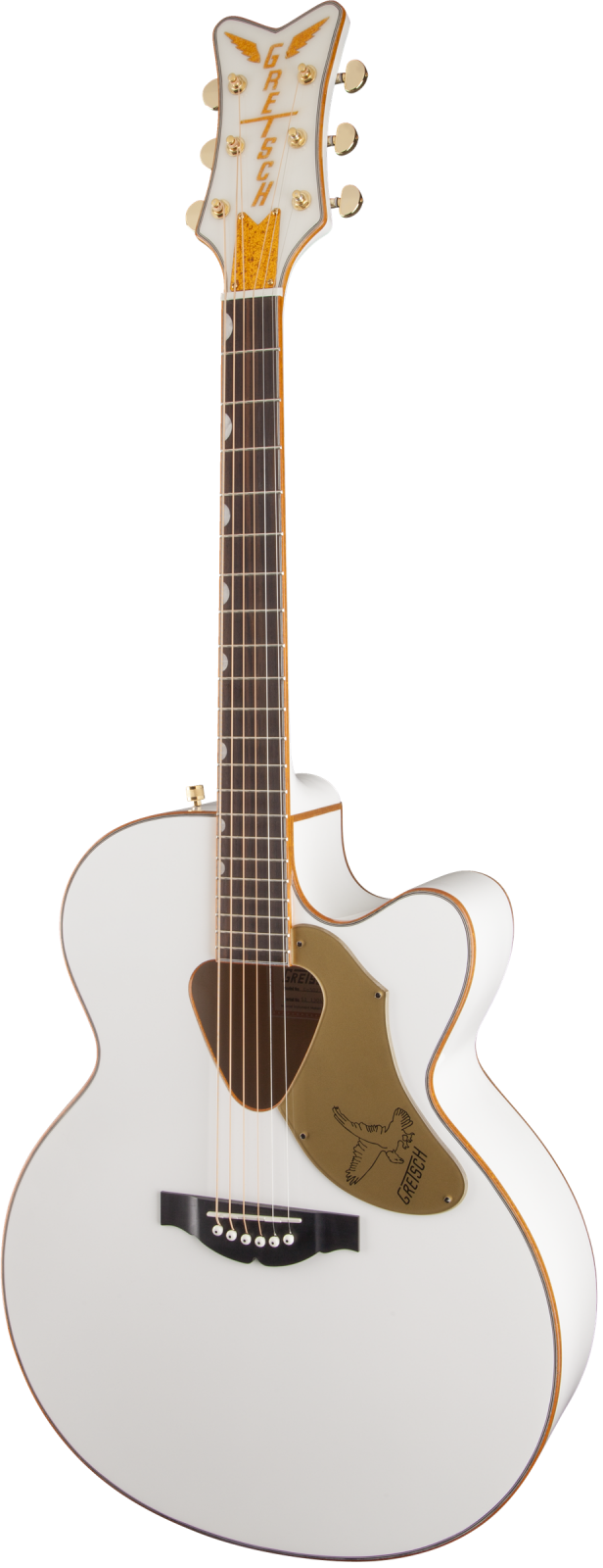 Gretsch G5022CWFE Rancher Falcon Jumbo Cutaway Acoustic-Electric Guitar - White