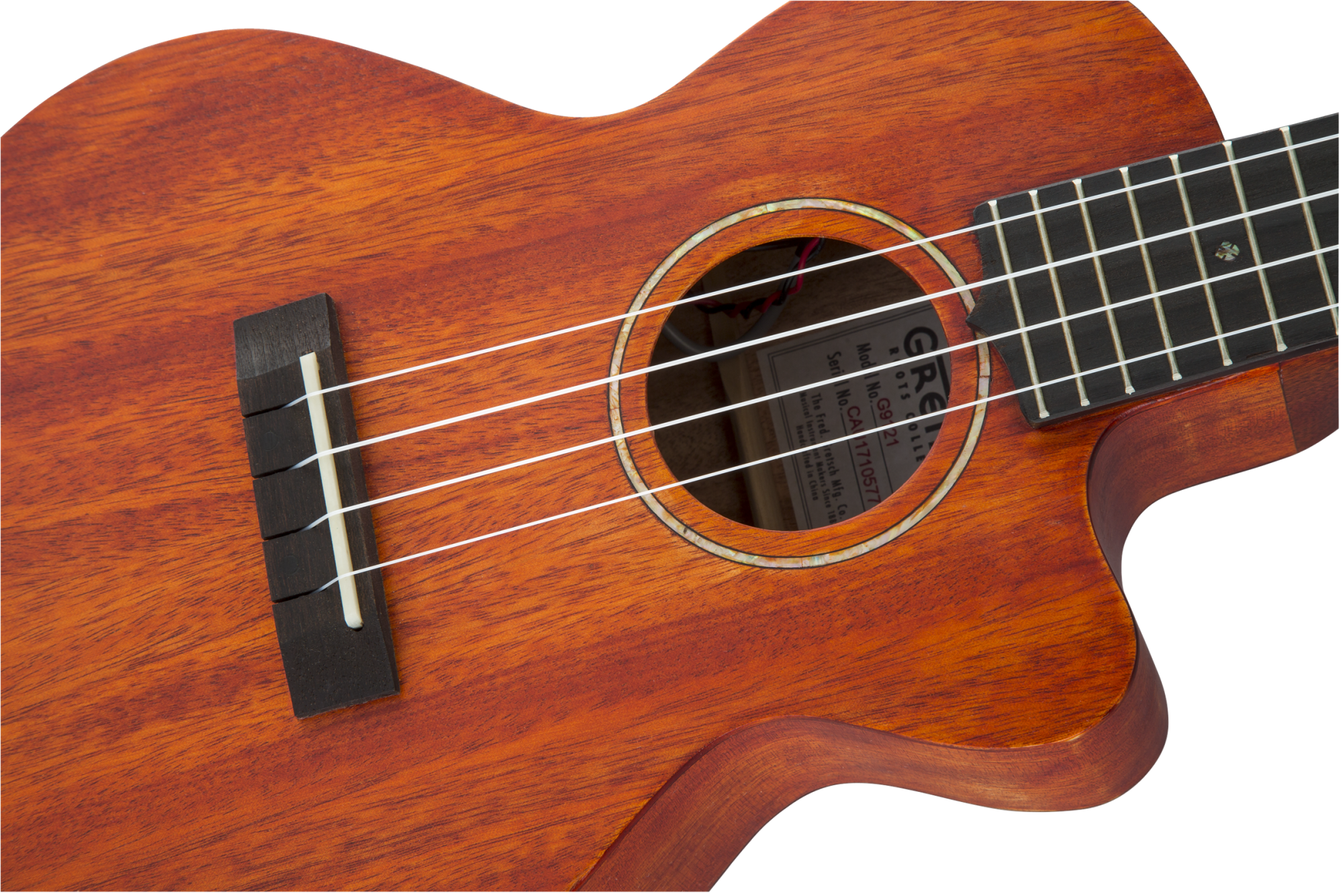 Gretsch G9121 Tenor Acoustic Electric Ukulele with Cutaway - Honey Mahogany Stain