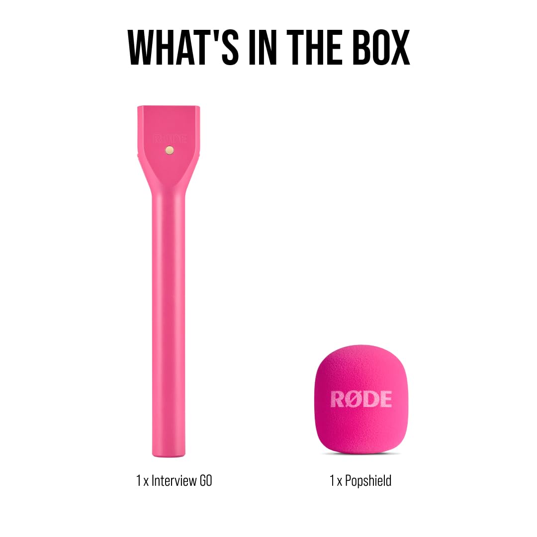 RØDE INTERVIEWGOPIN Pink Handheld Adapter for Wireless Mics