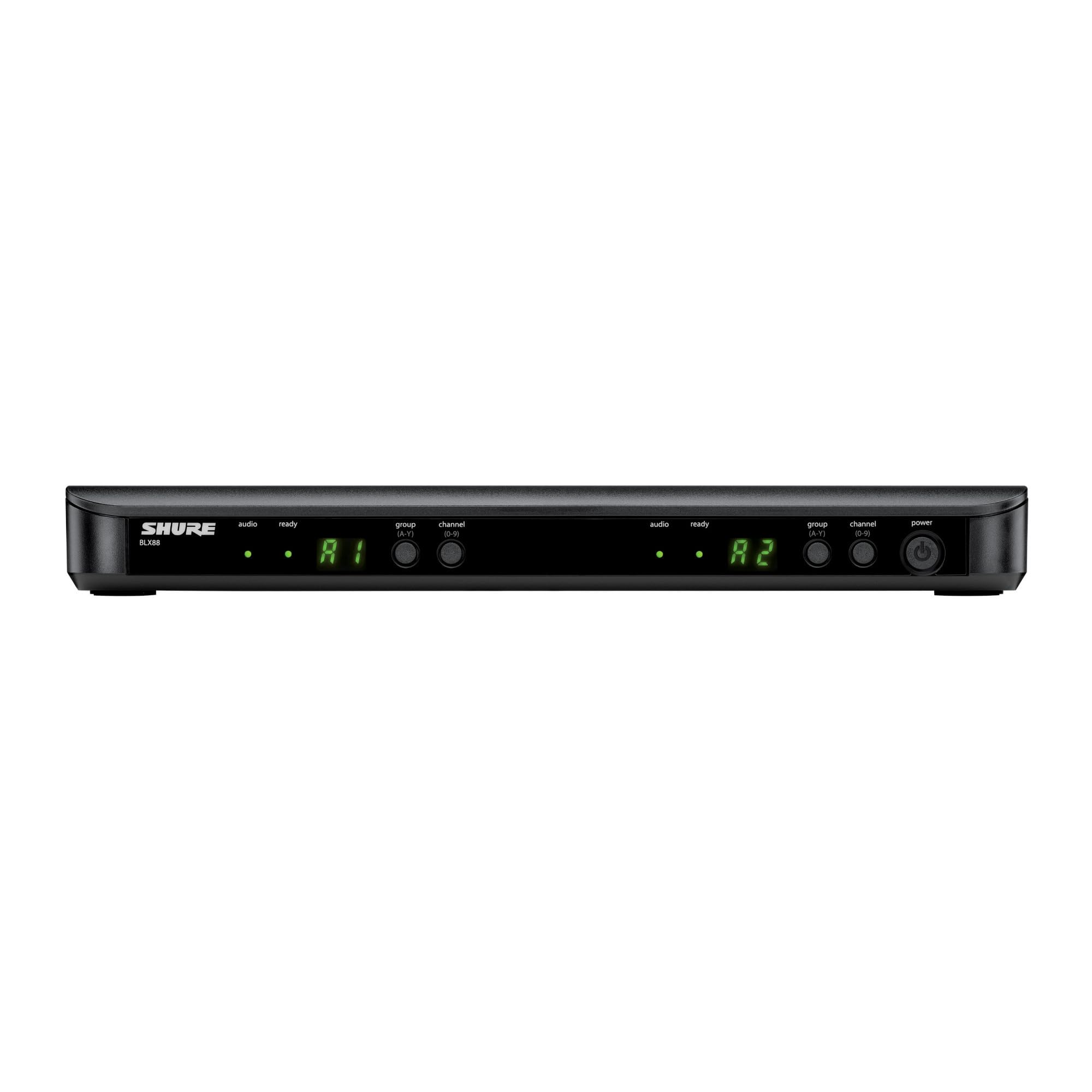 Shure BLX288/B58 Wireless Microphone System - 14-Hour Battery Life, 300 ft Range, UHF | Includes (2) BETA 58A Handheld Vocal Mics, Dual Channel Receiver | H9 Band (BLX288/B58-H9)