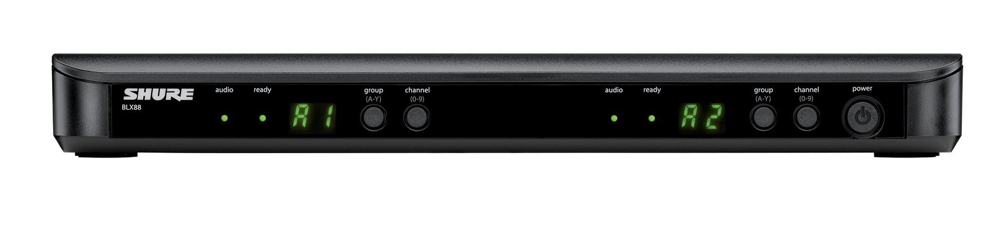 Shure BLX288/B58 Wireless Microphone System - 14-Hour Battery Life, 300 ft Range, UHF | Includes (2) BETA 58A Handheld Vocal Mics, Dual Channel Receiver | H11 Band (BLX288/B58-H11)