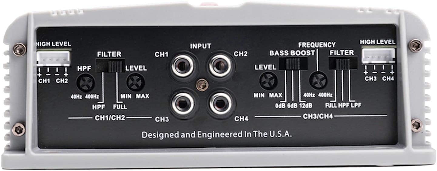 Crunch SA-2100.4 Smash Series 2,100-Watt 4-Channel Class AB Amp Car Audio Sound System Subwoofer Speaker Amp Amplifier with Gravity Magnet Phone Holder Bundle