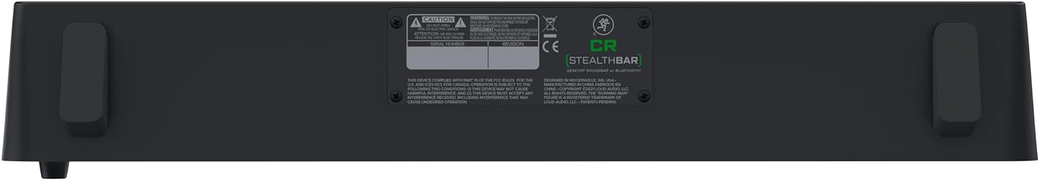Mackie CR StealthBar - CR StealthBar Desktop PC Soundbar with Bluetooth