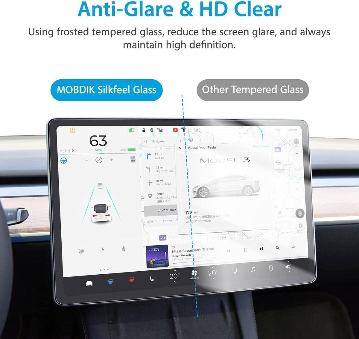 Gravity TESLA SCREEN GRT01 Anti-Glare Screen Protector