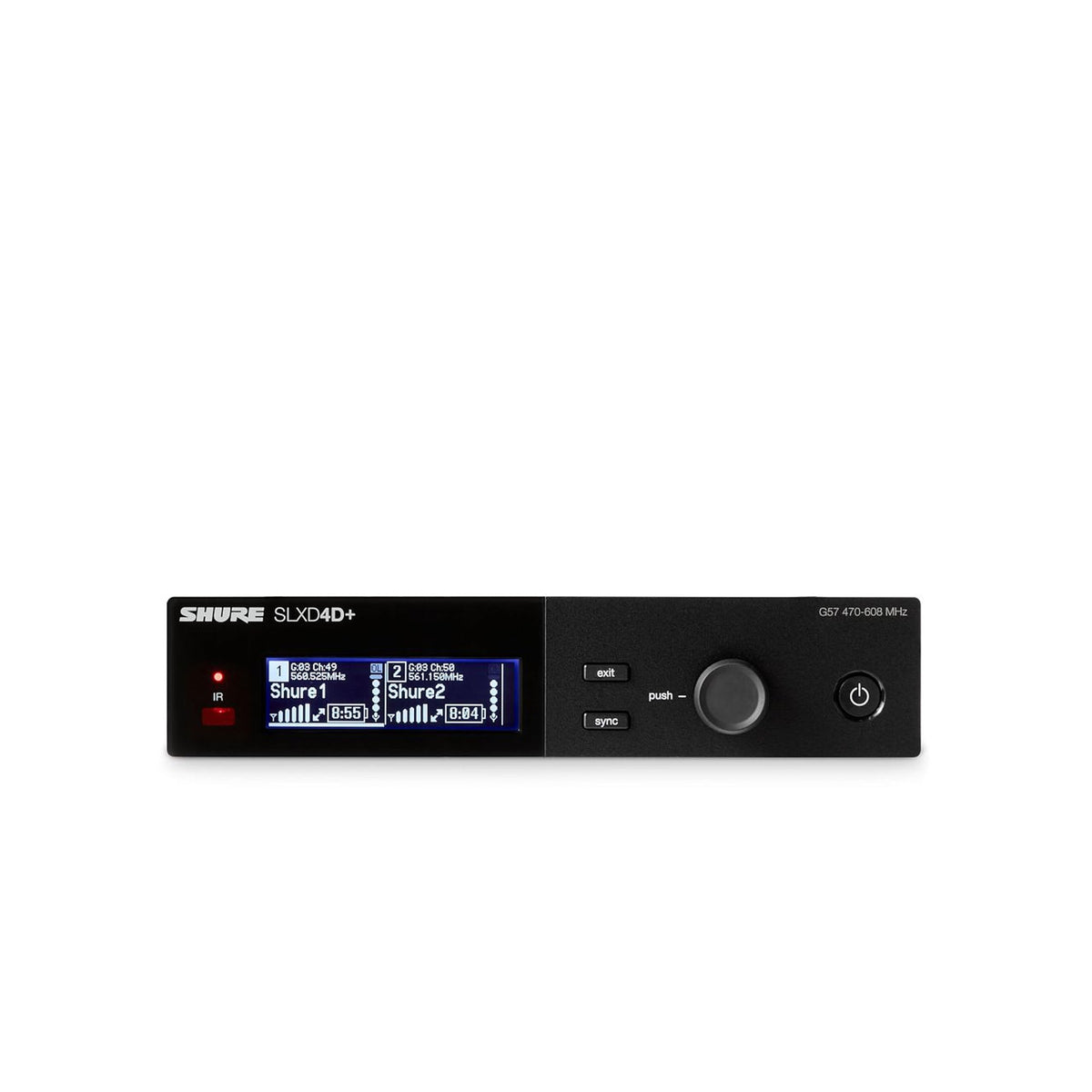 Shure SLXD4D+ Dual-Channel Digital Wireless Receiver