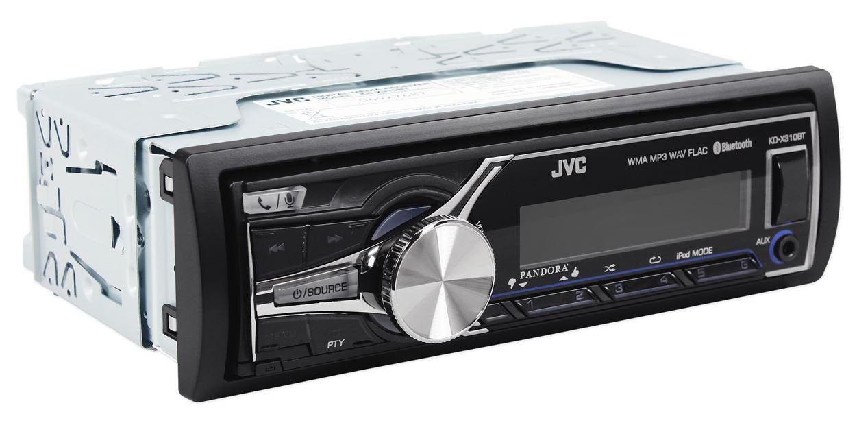 JVC Refurbished KD-X310BT Single-Din Digital Media Bluetooth Receiver w/Internet Radio Control