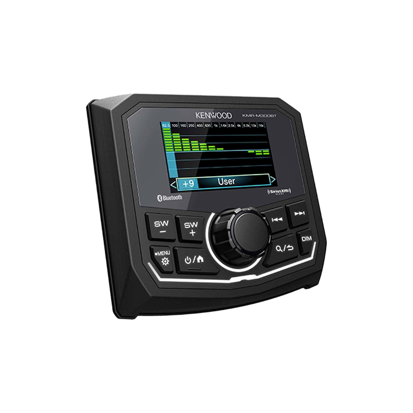 KENWOOD KMR-M300BT Marine Guage Receiver Weatherproof, 2.7 Inch LCD, Built in Amplifer, Bluetooth, Digital Media MP3 Player, No CD Player, USB Port, AM/FM/Weather Band Tuner, Rear Camera Input