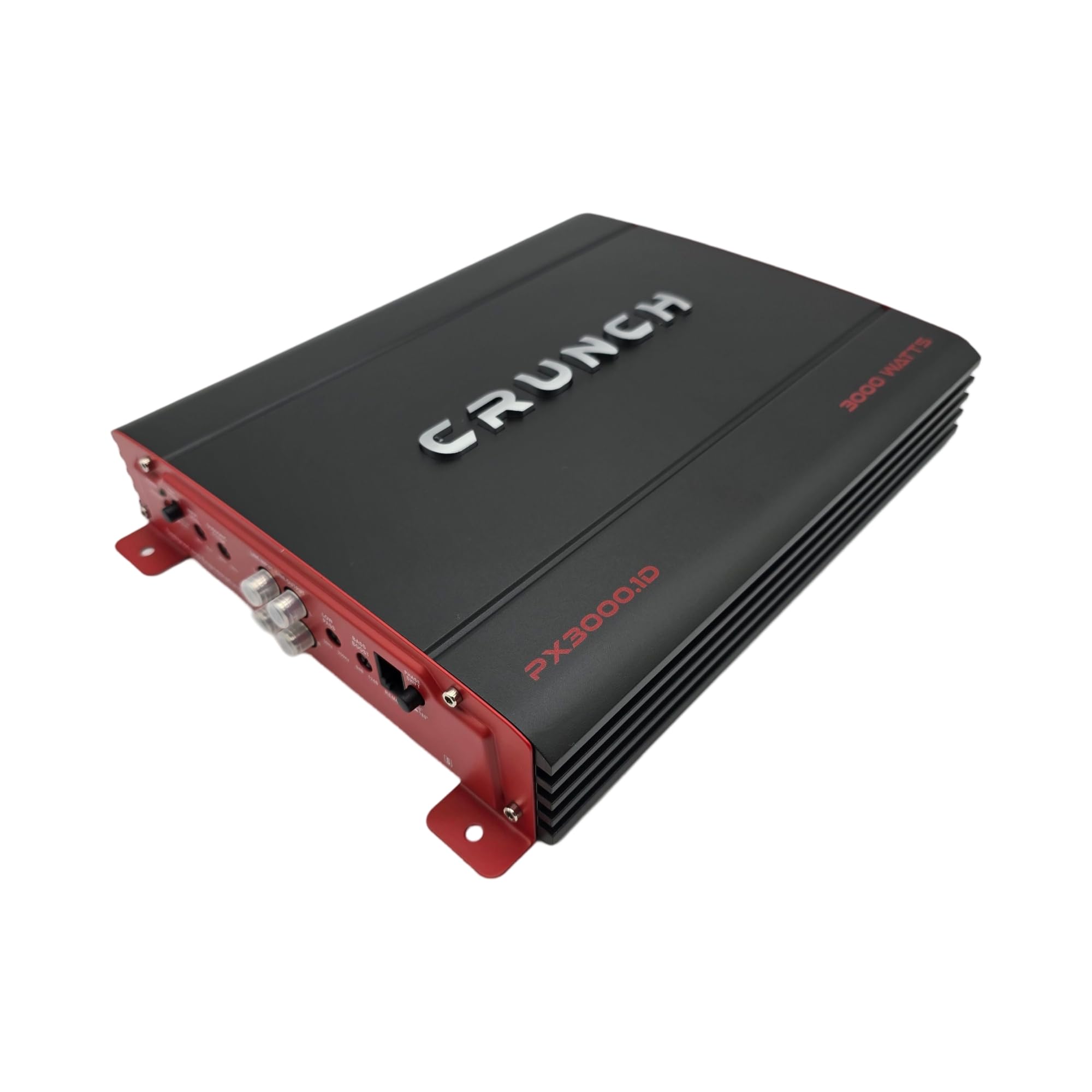 Crunch PX-3000.1D 3000W Monoblock Class-D Car Amplifier, 1-Ohm Stable, Variable Low-Pass, 45Hz Bass Boost, Subsonic Filter, Bass Remote Included