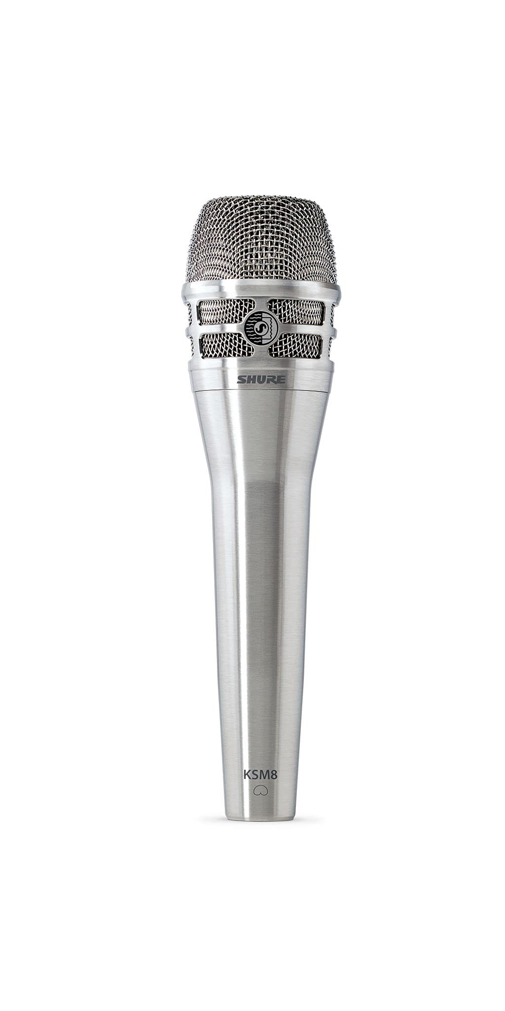 Shure KSM8 Dualdyne Vocal Microphone - Cardioid Dynamic Mic with 2 Ultra Thin Diaphragms and Reverse Airflow Technology for Unmatched Control of Proximity Effect, Presence Peaks, and Bleed - Nickel
