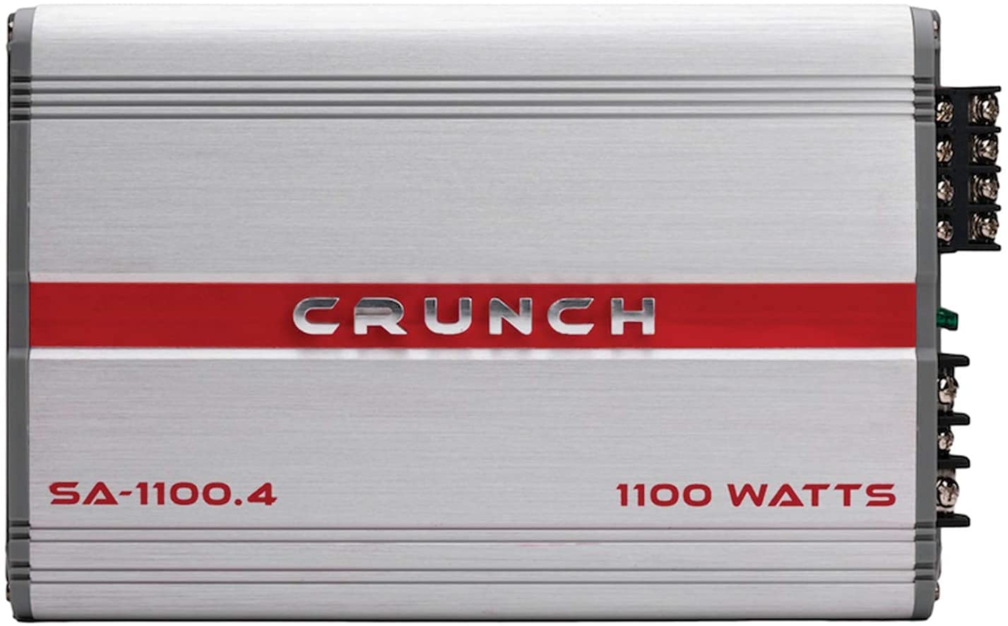 Crunch SA-1100.4 Smash Series 1,100-Watt 4-Channel Class AB Amp Car Audio Sound System Subwoofer Speaker Amp Amplifier with Gravity Magnet Phone Holder and 4 Gauge Kit Red Bundle