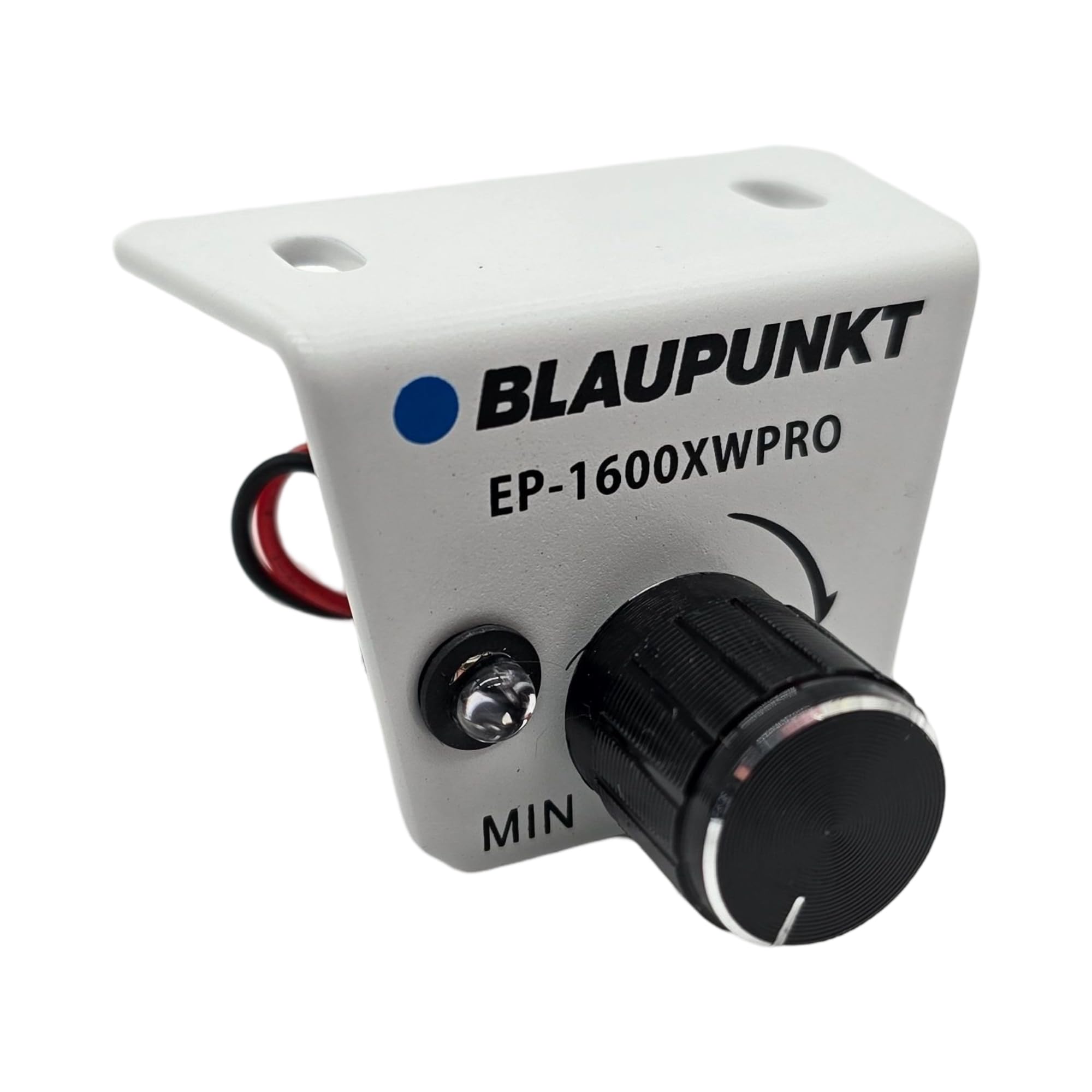 Blaupunkt EP1600XWPRO White Car Digital Bass Processor w/Remote, Parametric Bass Boost, Subsonic Filter, High Headroom PWM Power Supply, and Balanced Input Circuitry for Car Audio Systems