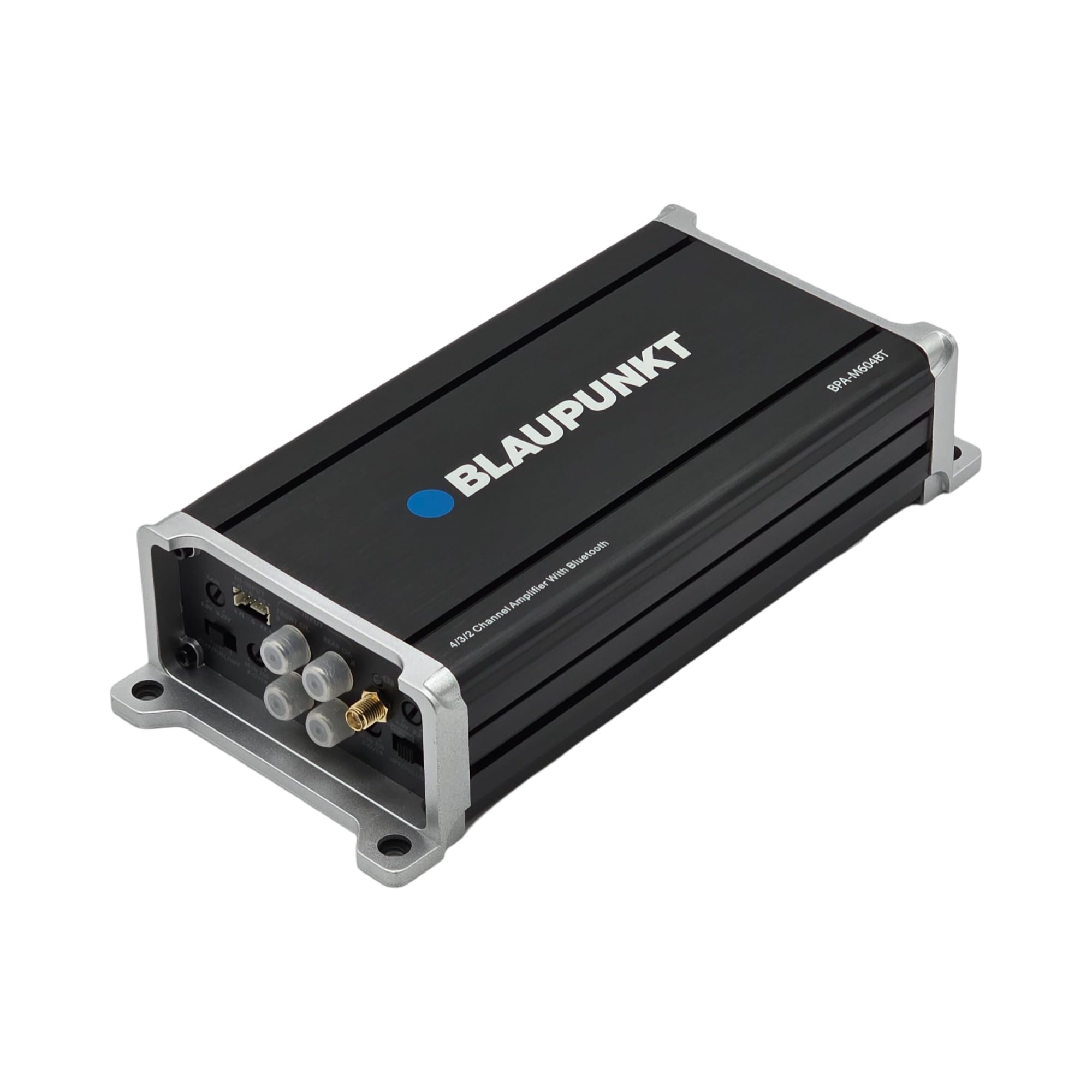 Blaupunkt BPA-M604BT 4-Channel Class-D Car Audio Amplifier with Bluetooth, 100W RMS x 4, 1500W Max Power, Compact Design, High Signal-to-Noise Ratio, Multi-Input Compatibility for Cars and Trucks