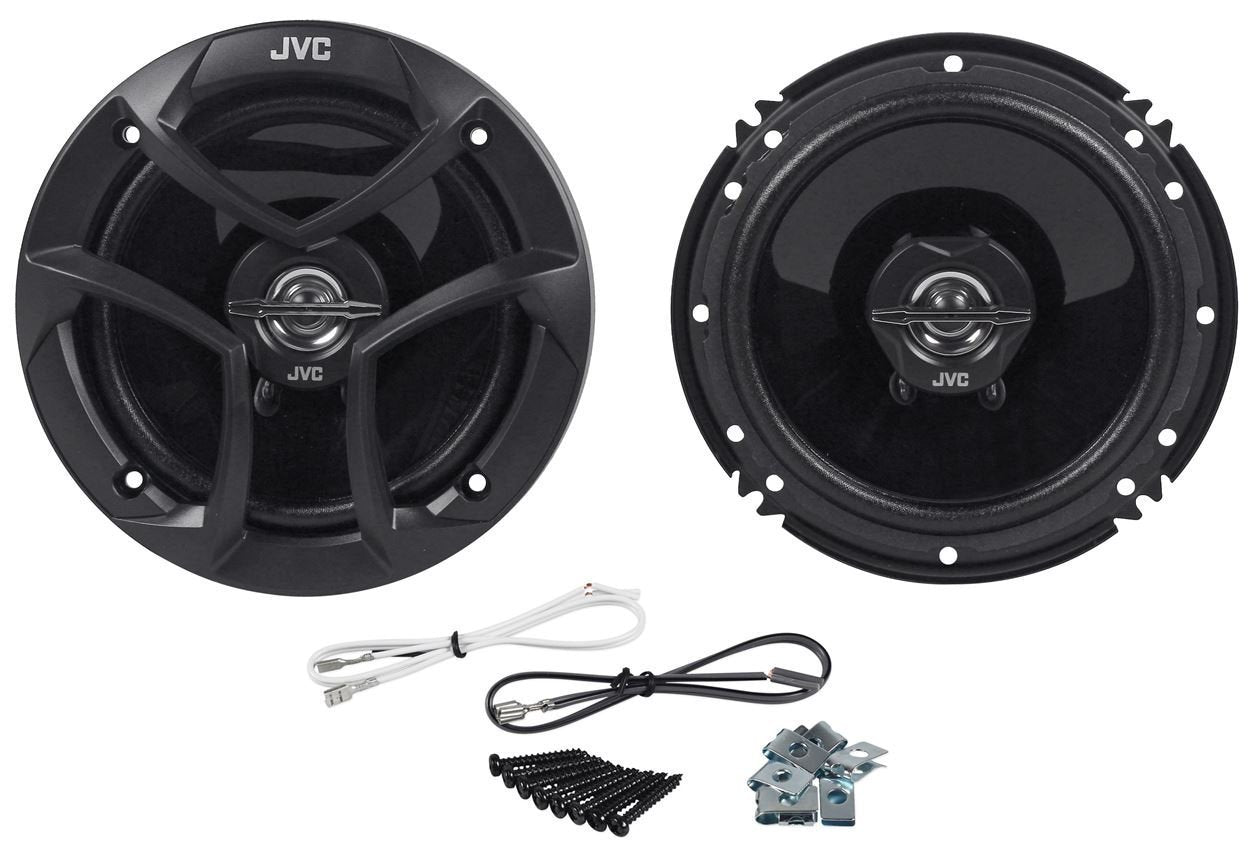 JVC KD-T910BTS - CD Receiver w/Bluetooth, Front USB, AUX, Amazon Alexa, SirusXM Ready + Two Pairs of JVC 6.5