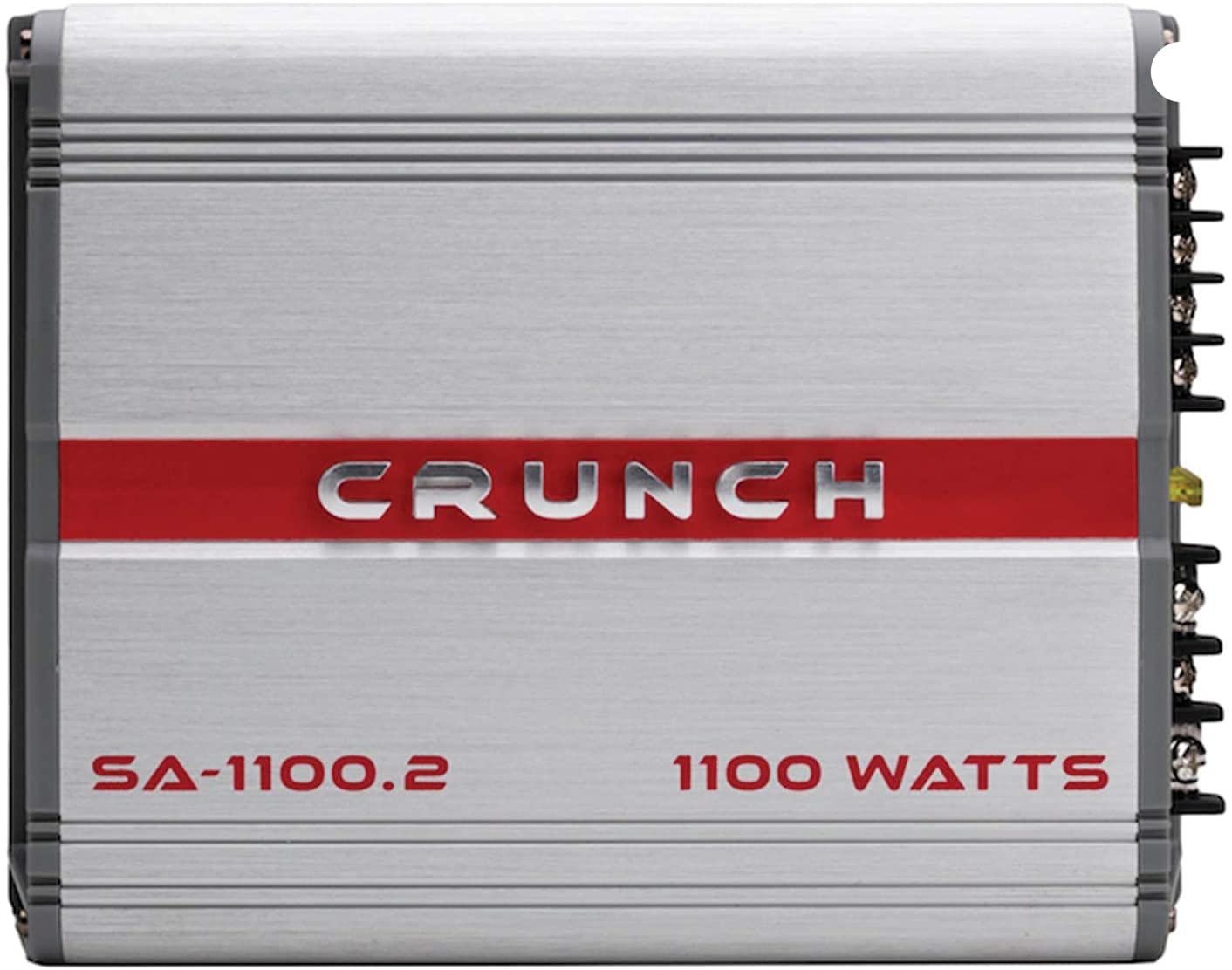 Crunch SA-1100.2 Smash Series 1,100-Watt 2-Channel Class AB Amp Car Audio Sound System Subwoofer Speaker Amp Amplifier with Gravity Magnet Phone Holder and 4 Gauge Kit Red Bundle