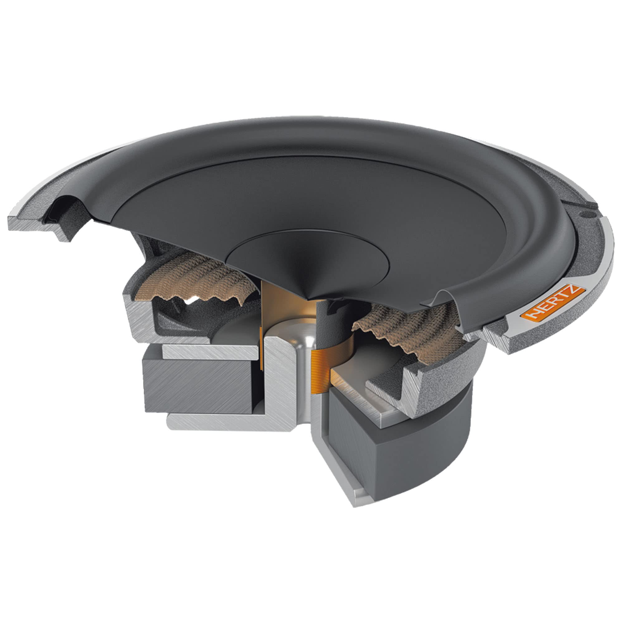 HERTZ - MP 165P.3 Millie Pro Series 3 Ohm 180 W Peak Mid-Bass Driver Speakers, Pair, with MPG 165.3 Pro Grilles