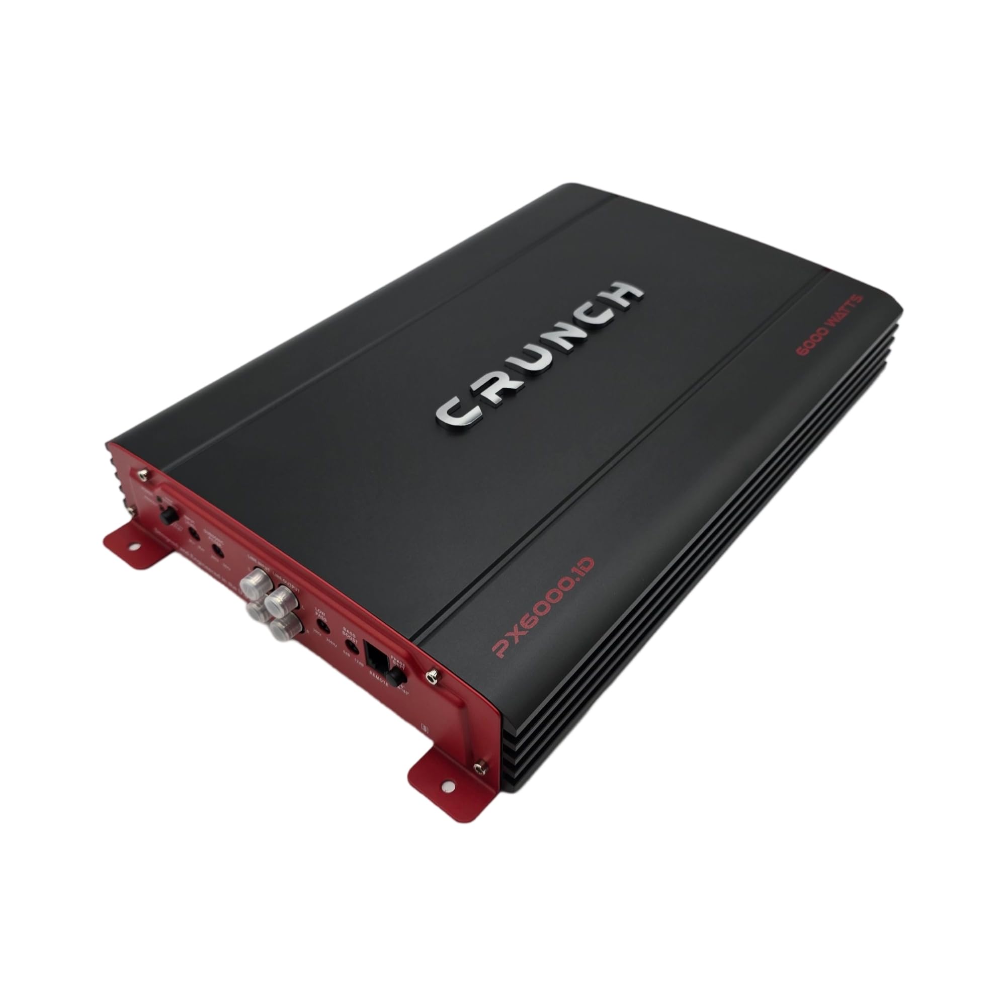 Crunch PX-6000.1D 6000W Class D Monoblock Car Amplifier with Bass Knob Included, Variable Low-Pass Filter, 45Hz Bass EQ, Subsonic Filter, and RCA Preamp Outputs