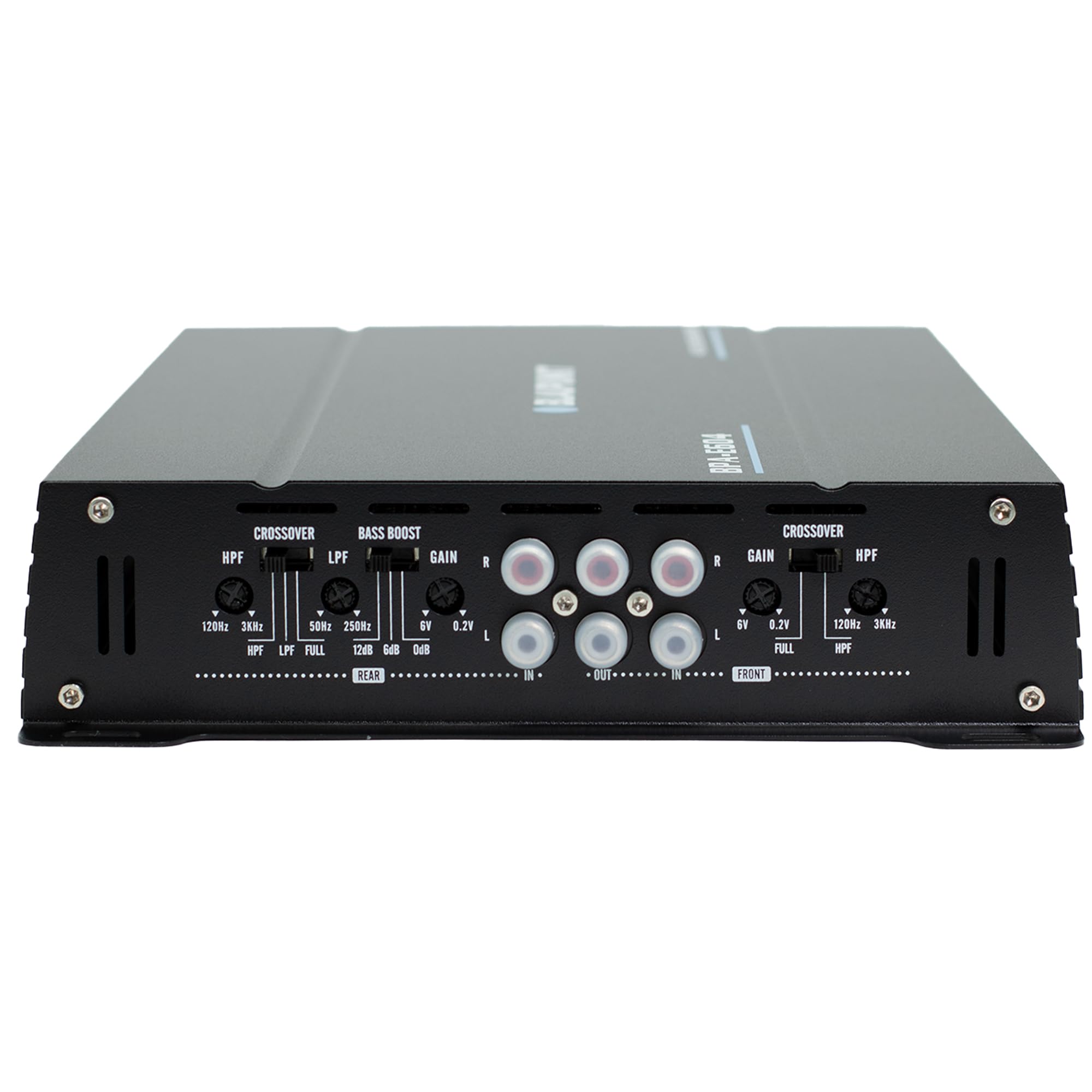Blaupunkt BPA-E604 4-Channel Class AB Car Amplifier 1800W Max - High Power, Versatile Bridging, Crystal-Clear Sound - Sleek Design Bundle with Gravity Magnet Phone Holder
