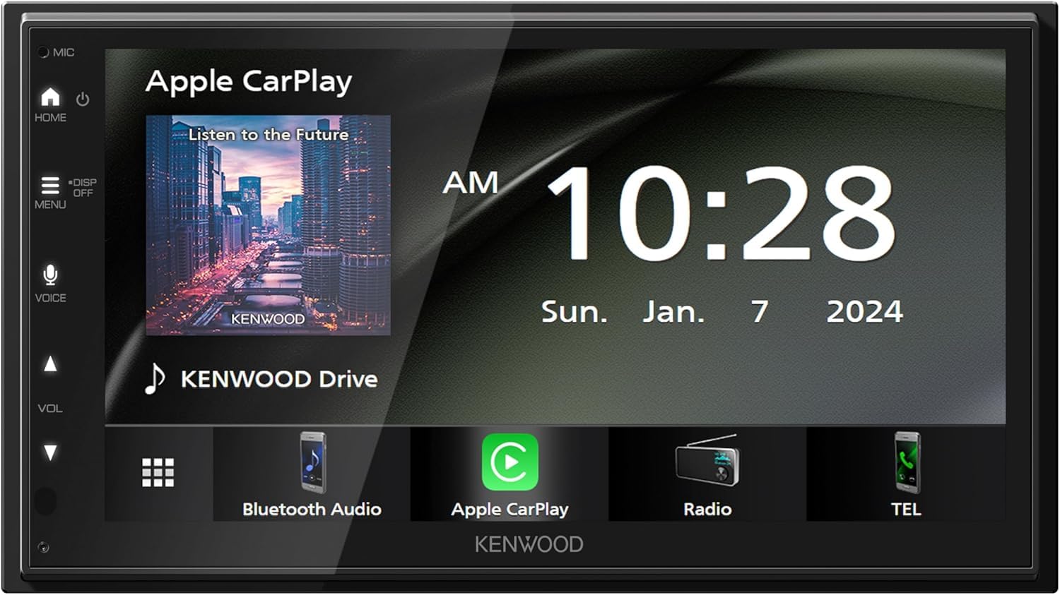KENWOOD DMX4710S Digital Car Stereo (50W x 6-Ch), Apple CarPlay & Android Auto Compatible, Bluetooth-Enabled Head Unit with 6.8