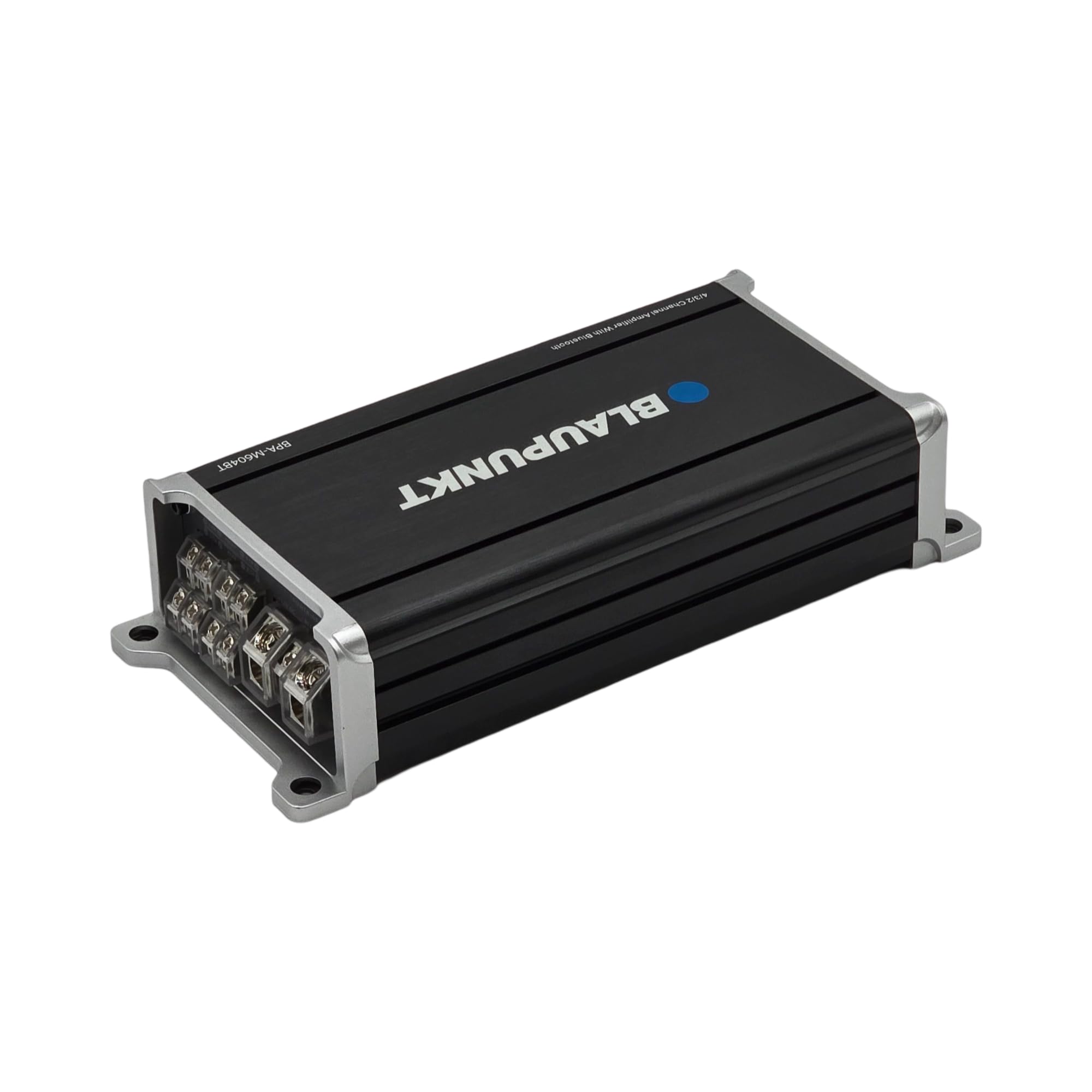 Blaupunkt BPA-M604BT 4-Channel Class-D Car Audio Amplifier with Bluetooth, 100W RMS x 4, 1500W Max Power, Compact Design, High Signal-to-Noise Ratio, Multi-Input Compatibility for Cars and Trucks