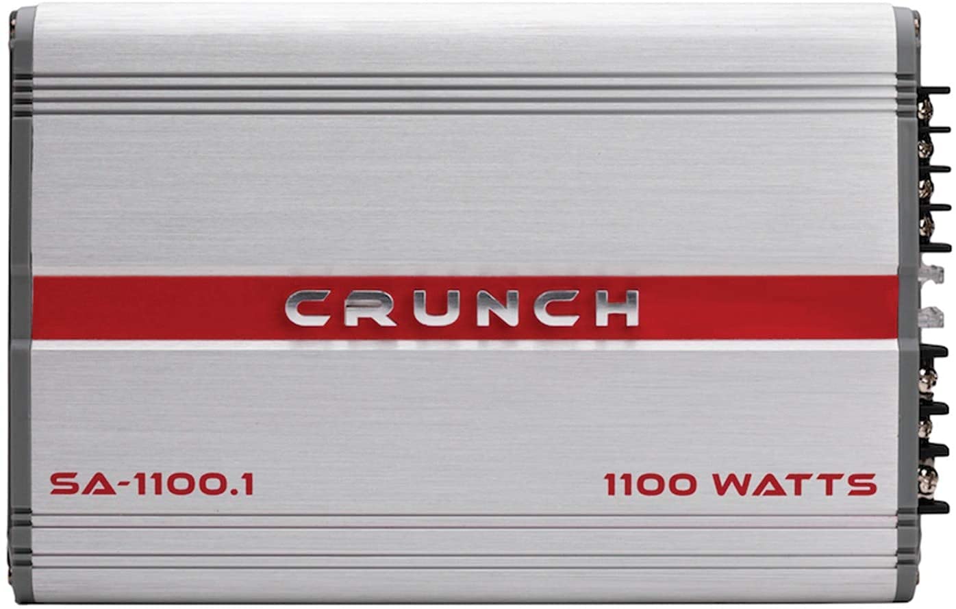 Crunch SA-1100.1 Smash Series 1,100-Watt Monoblock Class AB Amp Car Audio Sound System Subwoofer Speaker Amp Amplifier with Gravity Magnet Phone Holder and 4 Gauge Kit Red Bundle