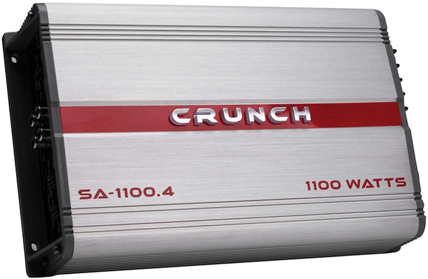 Crunch SA-1100.4 Smash Series 1,100-Watt 4-Channel Class AB Amp Car Audio Sound System Subwoofer Speaker Amp Amplifier with Gravity Magnet Phone Holder and 4 Gauge Kit Red Bundle