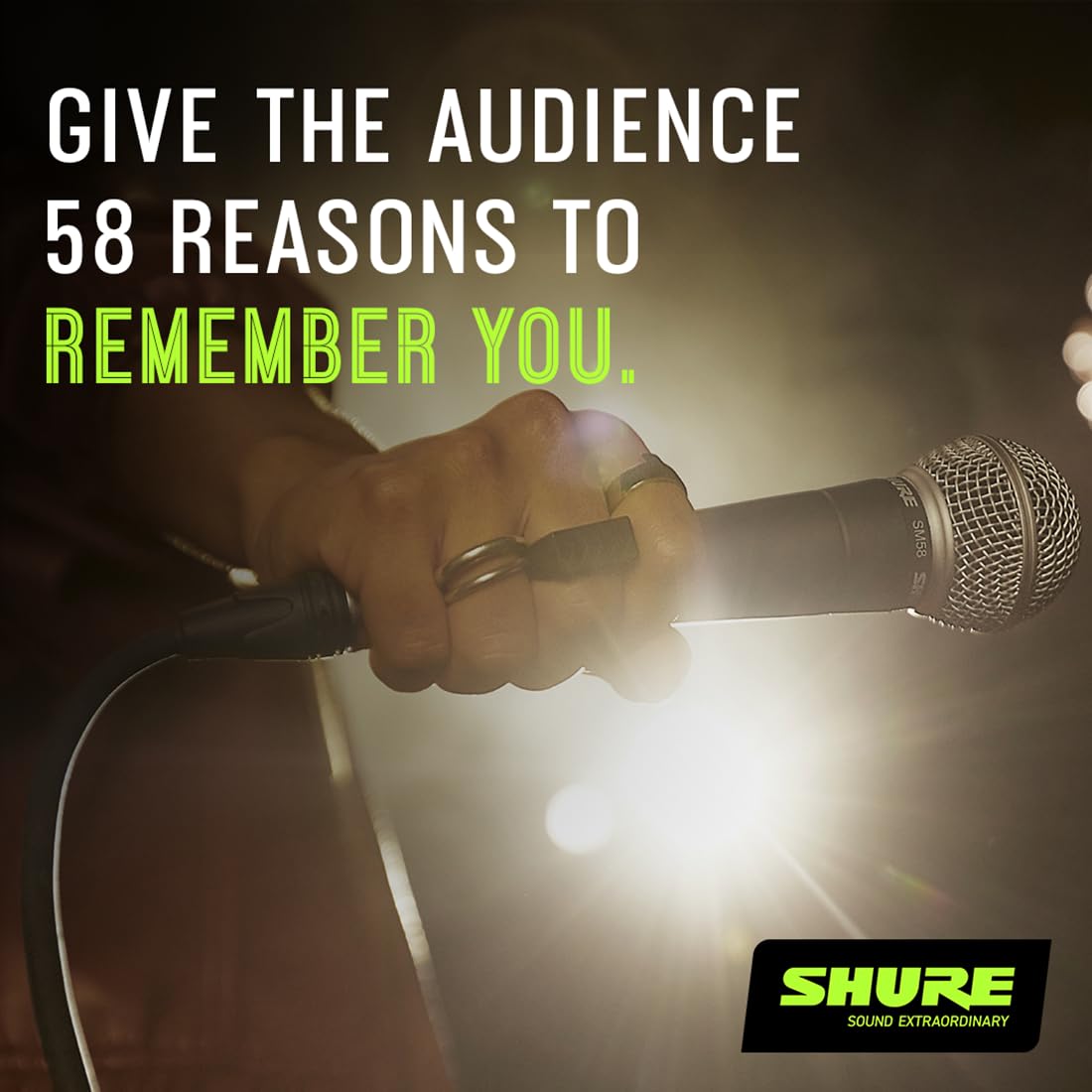 Shure SM58-CN Dynamic Cardioid Vocal Microphone with 25' Cable