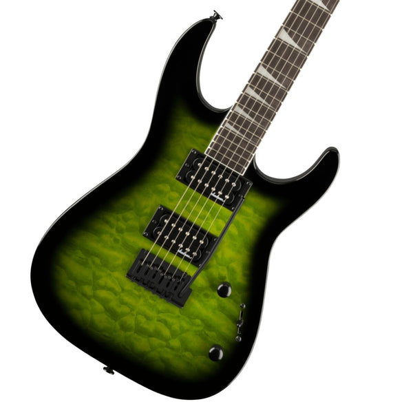 Jackson JS20 DKQ 2PT Electric Guitar, Transparent Green Burst