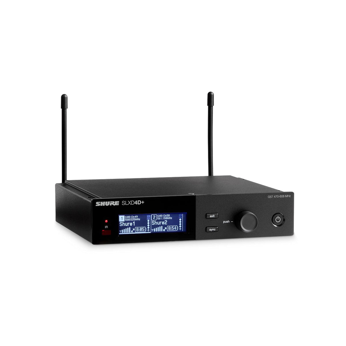 Shure SLXD4D+ Dual-Channel Digital Wireless Receiver