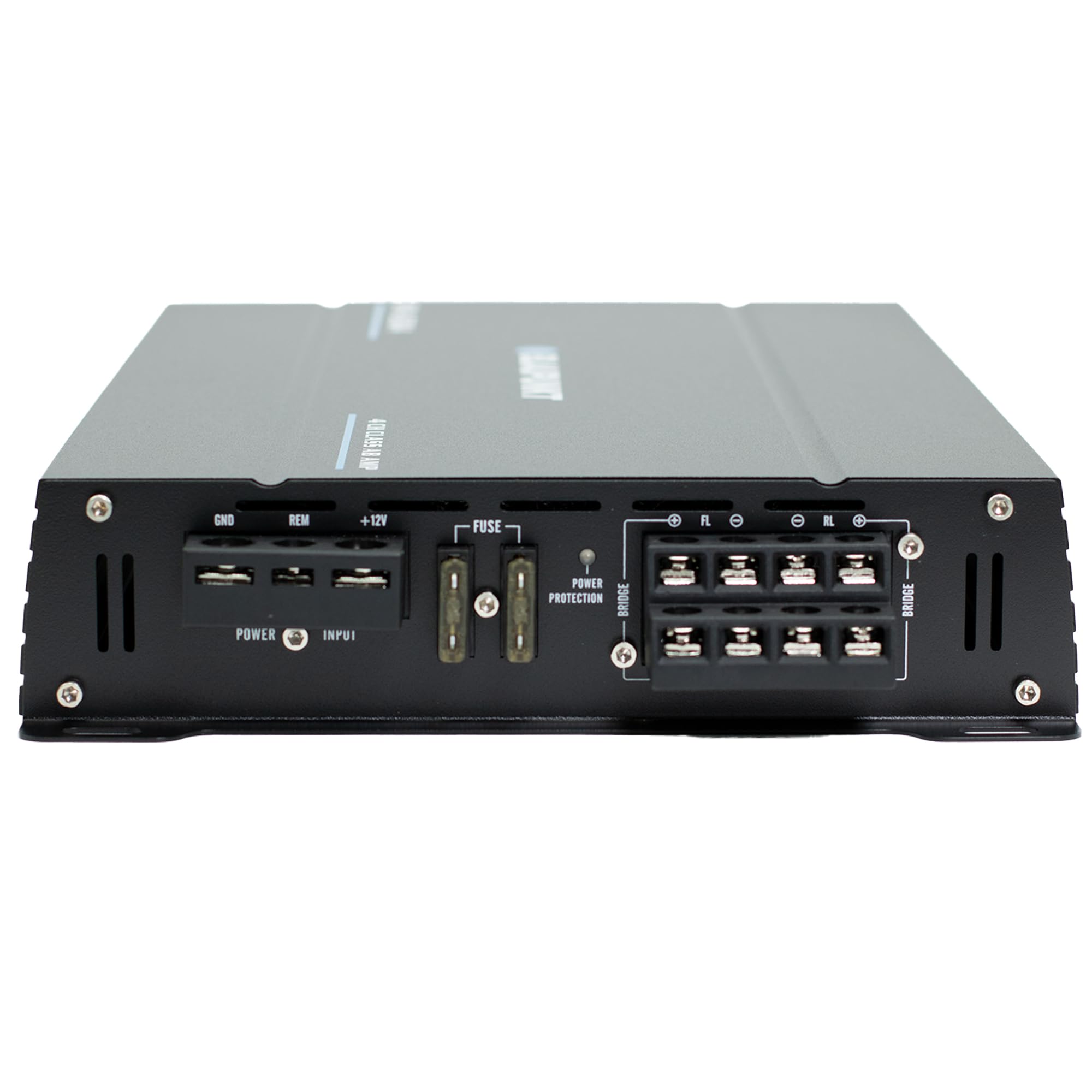 Blaupunkt BPA-E604 4-Channel Class AB Car Amplifier 1800W Max - High Power, Versatile Bridging, Crystal-Clear Sound - Sleek Design Bundle with Gravity Magnet Phone Holder