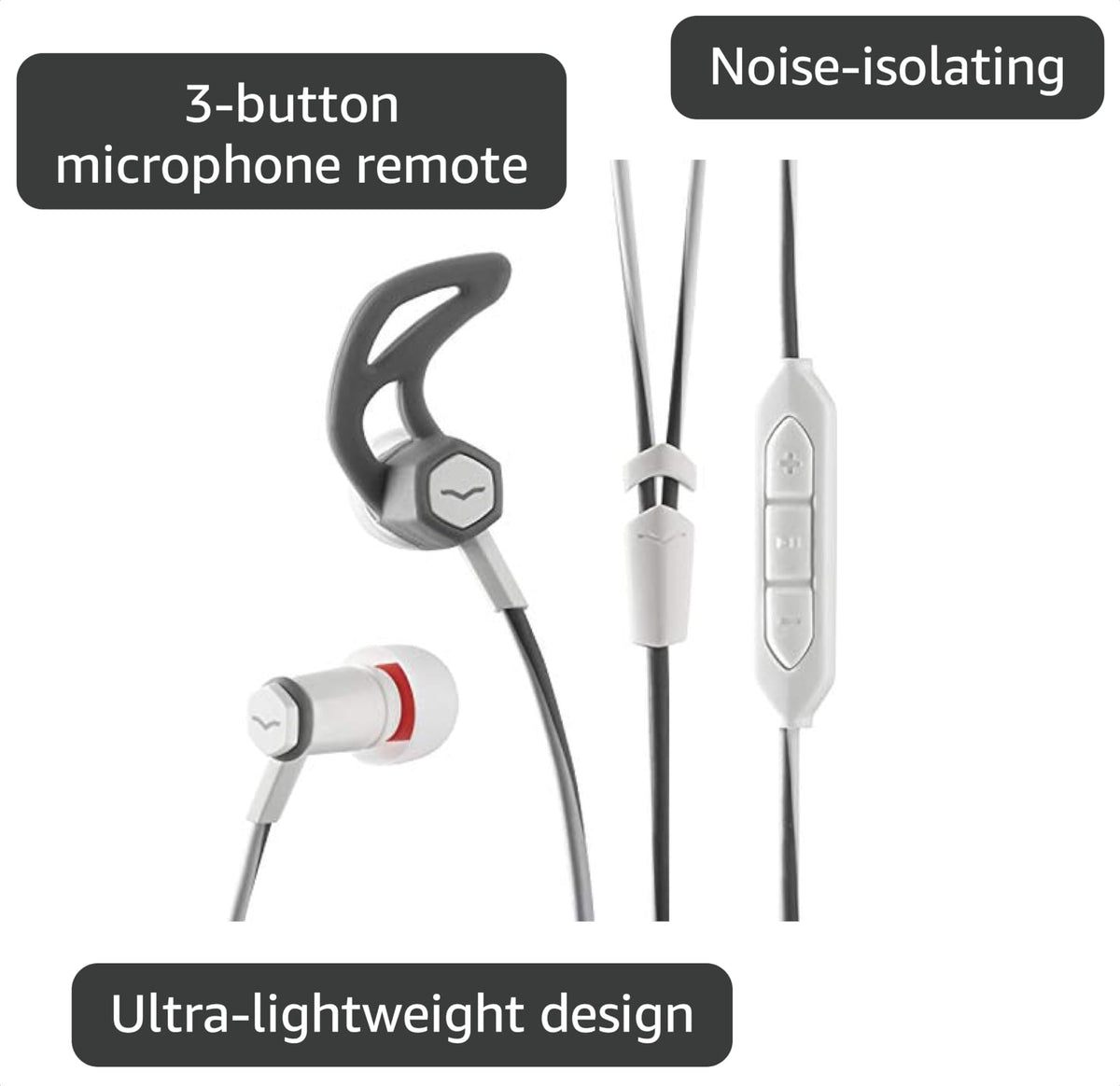 V-MODA FRZ-A-WHITE Forza Android In-Ear Sport Headphones