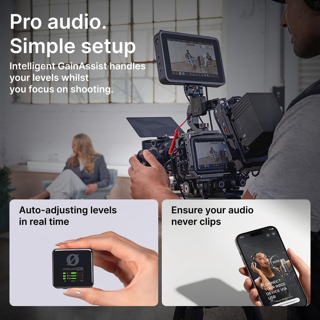 RØDE WIRELESS PRO BLACK Compact Wireless Microphone System