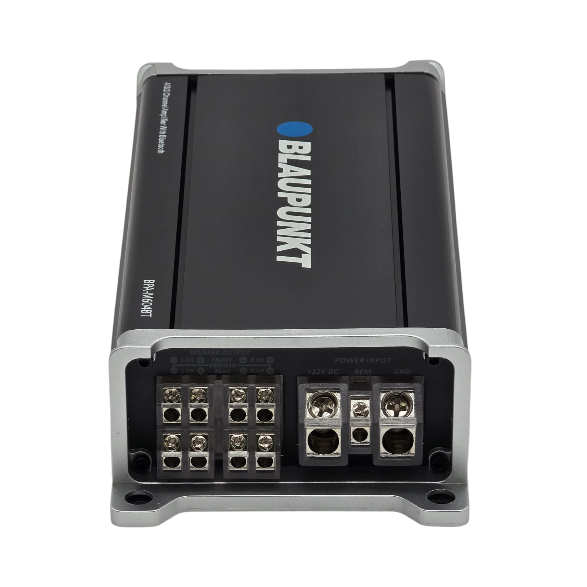 Blaupunkt BPA-M604BT 4-Channel Class-D Car Audio Amplifier with Bluetooth, 100W RMS x 4, 1500W Max Power, Compact Design, High Signal-to-Noise Ratio, Multi-Input Compatibility for Cars and Trucks
