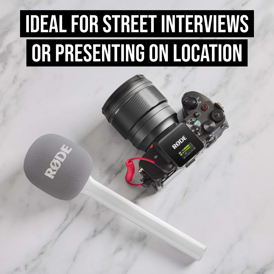 RØDE INTERVIEWGOW White Handheld Microphone Adaptor