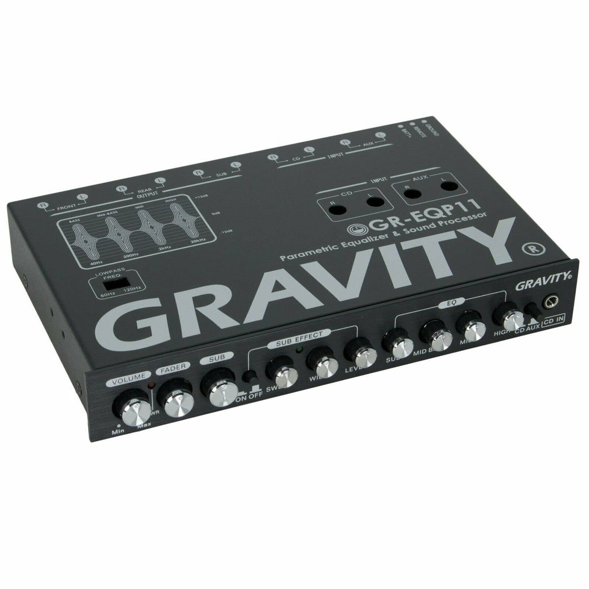 Gravity GR-EQP11 1/2-DIN 4-Band Car Parametric Equalizer