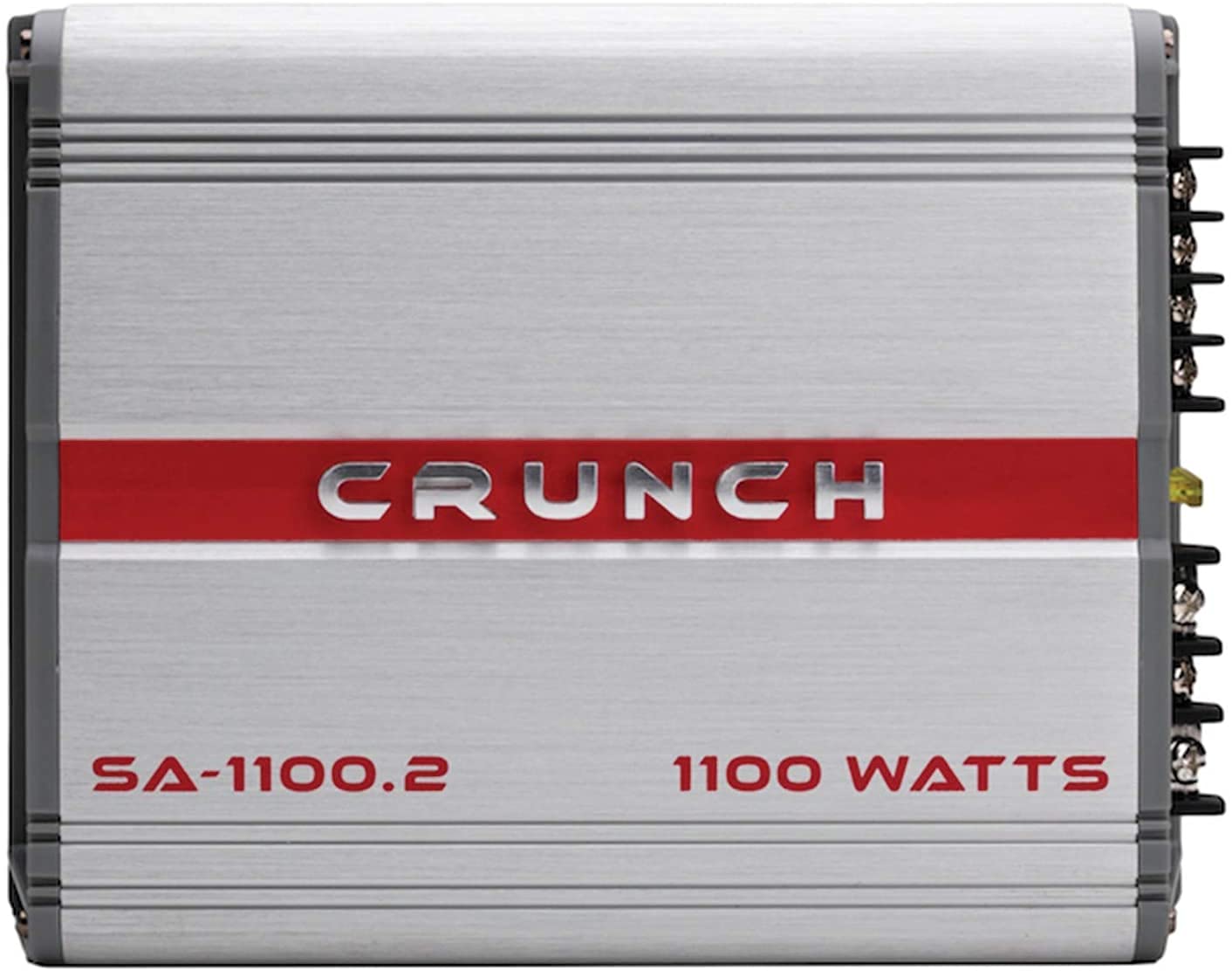 Crunch SA-1100.2 Smash Series 1,100-Watt 2-Channel Class AB Amp Car Audio Sound System Subwoofer Speaker Amp Amplifier with Gravity Magnet Phone Holder and 4 Gauge Kit Red Bundle