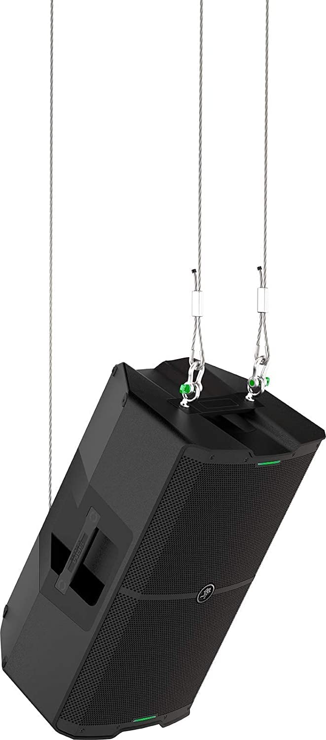 Mackie 2X SRM V-Class Series, 15-Inch 2000W High-Performance Loudspeaker, Powered-Black (SRM210 V-Class) (Pair) with EMB Speaker Stand, EMB Cable and EMB Wireless Microphone Bundle