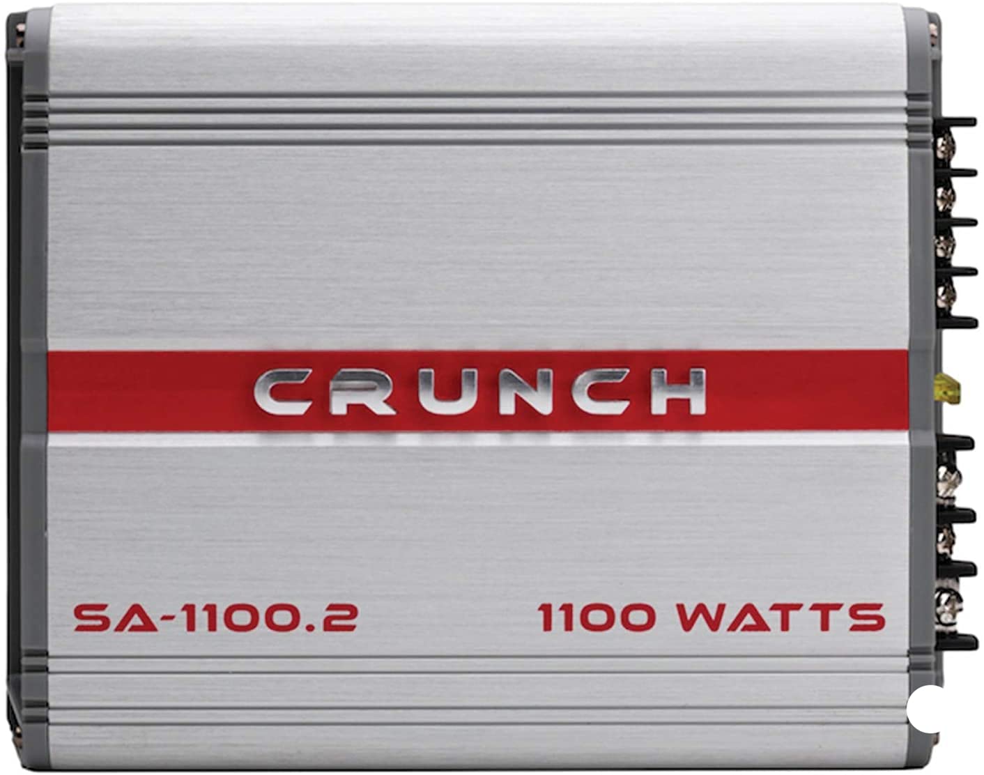 Crunch SA-1100.2 Smash Series 1,100-Watt 2-Channel Class AB Amp Car Audio Sound System Subwoofer Speaker Amp Amplifier with Gravity Magnet Phone Holder and 4 Gauge Kit Red Bundle